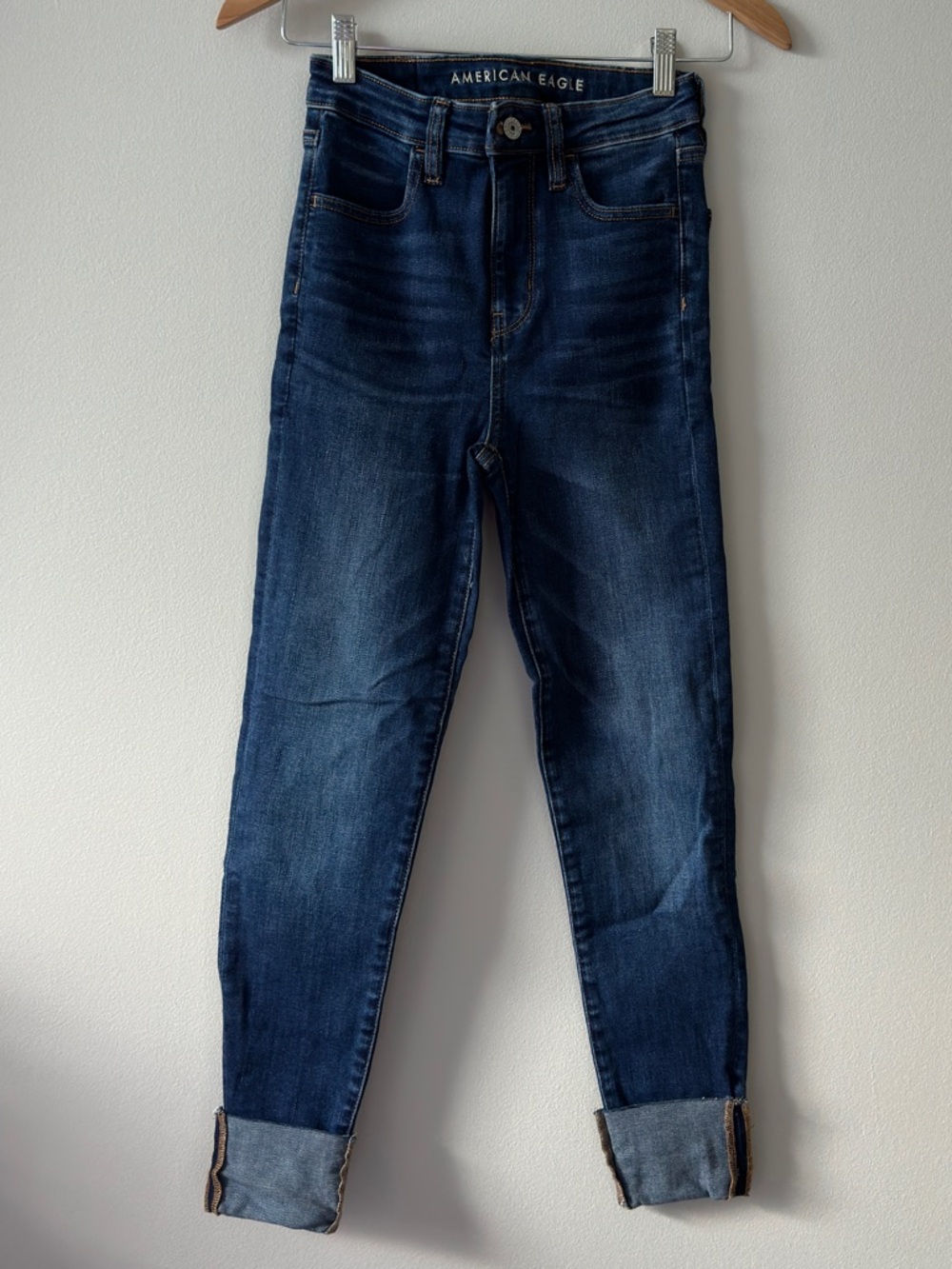 American Eagle Outfitters Indigo High-Rise Skinny Jeans Size 0